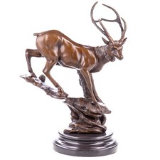 Statue Hirsch Bronze Marmor