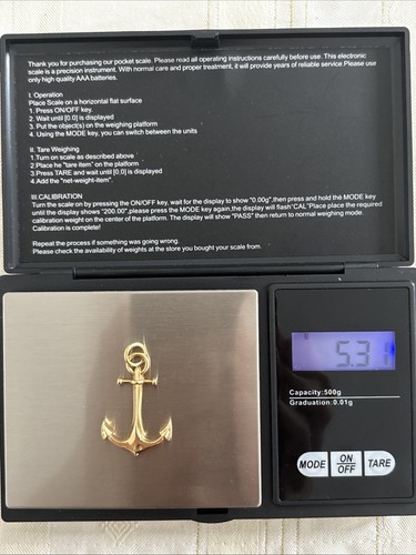 18k 750 gold anker - 750, anhänger