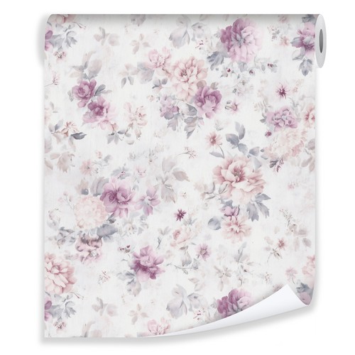 Vliestapete rosa blumen - vliestapete,