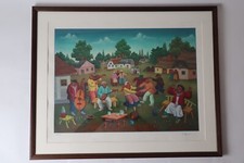 Ivan Generalic, Village Tanz, Siebdruck, Unterzeichnet Und Nummeriert 180/260