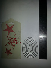 4 STanze Dies Big Shot Thinlits Ostern Eier 5 cm Hase Ostern +Tag v Stampin up