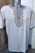 Original Marokkanische Herren Tunika - Super - Gr. L -beige - NEU
