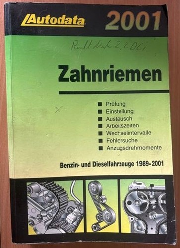 Autodata zahnriemen 2001 - zahnriemen,
