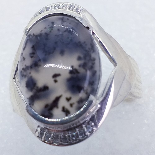Rar echter dendritenopal - echter, ring