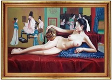 Ölbild, Akte, erotische