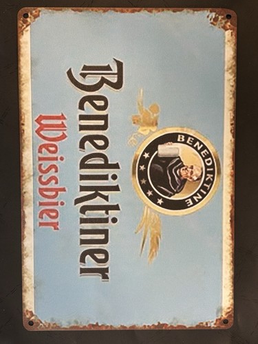 Blechschild benediktiner - blechschild,