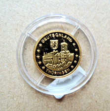 Gold - Medaille Wartburg , Thüringen  - 1/25 Unze 999 Feingold Gold - 1,24 gr
