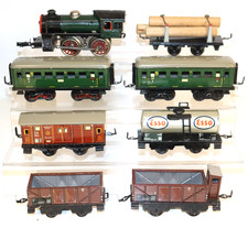 Vintage Spur 0 Modelleisenbahn Lot US Zone Germany Blech elektrische Dampflok