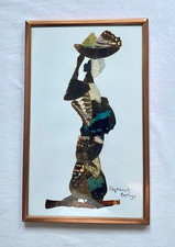 Collage Bild Schmetterlingsflügel African Woman Afrika Frauenbild ALPHEUS BONGA