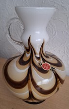 Vase Carlo Moretti Murano Opaline Florence Vintage Karaffe Henkel Amphore braun