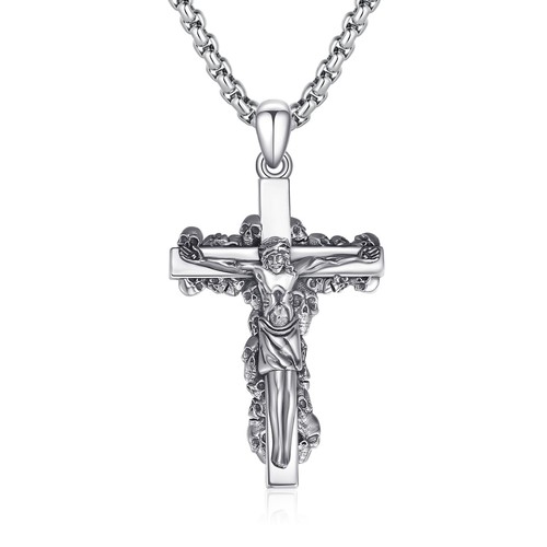 Kreuz halskette herren 925 - halskette,