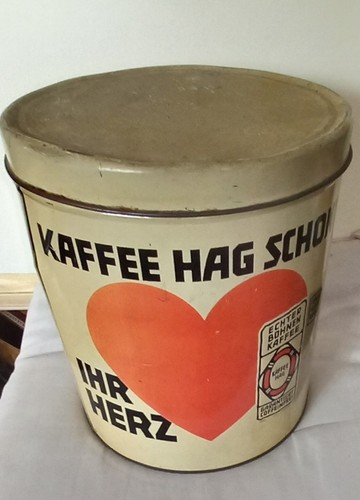 Alte blechdose kaffee haag - "kaffee,
