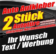 Autoaufkleber 2 Stück Wunsch Autowerbung Beschriftung Logo Plotterfolie 100x60