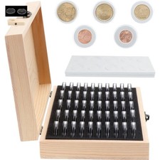 Münzsammelbox Holz 50 Kapseln