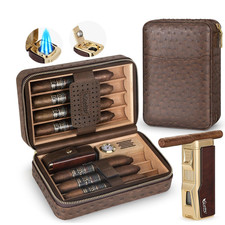 Scotte Reisehumidor 7 Zigarren Zigarrenfeuerzeug