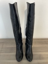 Buffalo London Stiefel High Heel Gr.40 Leder Schwarz 9cm Stilettoabsatz Getragen