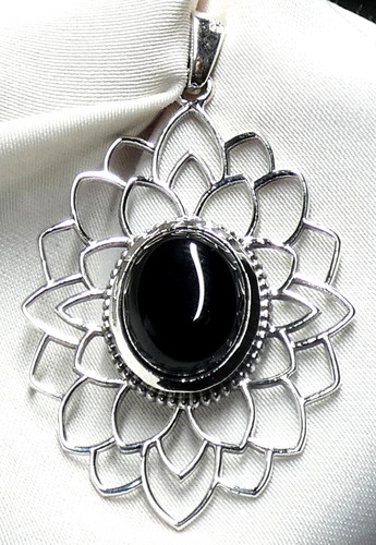 Onyx blüten anhänger - blüten,