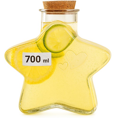 Glasflasche 700ml mit - , korken