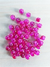 30 x Crackle Crush Glasperlen