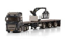 Volvo FH5 Globetrotter Brick Trailer   Ferex solid base WSI Models  01-4480 1:50