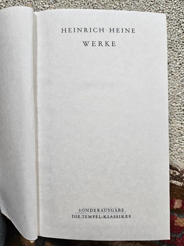 Heinrich heine werke - heinrich,
