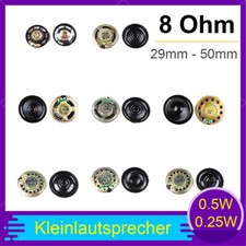 Kleinlautsprecher Durchmesser 29mm - 50mm Mini Lautsprecher 8 Ohm 0.25W 0.5W