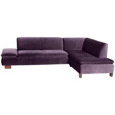 Max Winzer | Terrence | Sofa 2,5-Sitzer links mit Ecksofa rechts | purple | Samt