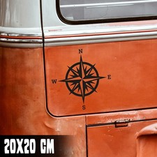 AUTO AUFKLEBER "KOMPASS" 20X20CM STICKER CAMPER VAN WANDERN WOHNMOBIL #0354