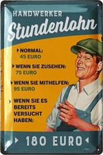 Blechschild Werkstatt Schild Geschenke für Meister und KFZ Mechaniker 20x30cm