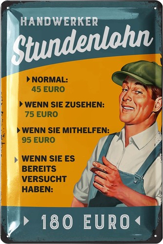 Blechschild werkstatt schild - blechschild,