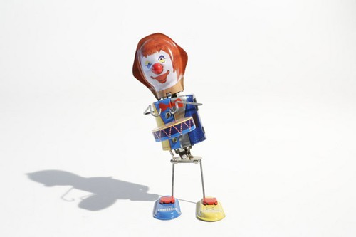 Blechspielzeug clown mit - *,