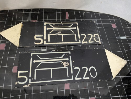 Altes metall schild - 2x,
