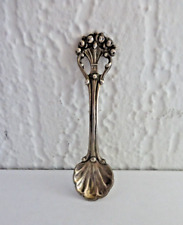 Salzlöffel für Saliere 800 ter Silber  Muschellaffe Rosendekor - 6,5 cm - antik