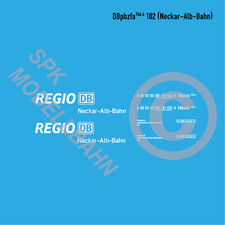 DBpbzfa (102) Neckar-Alb-Bahn Doppelstockwagen H0-Decals Epoche 5/6