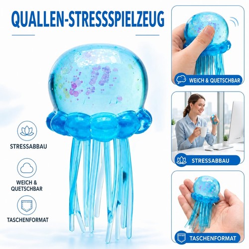 Quallen squeeze toy - quallen, blau