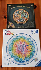 2 Rund Puzzles  gebraucht;  HOLZPUZZLE, Ravensburger Circle of Colours