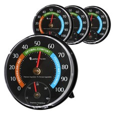 4 Stück Kombi Thermometer Hygrometer Set Analog Innen Zimmer Raum Luftfeuchte