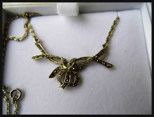 Vintage collier halskette 925 - collier,