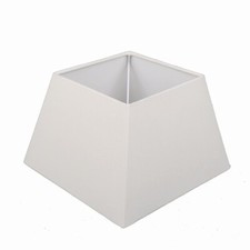 Lampenschirm für Tischleuchte in Vierkant Chintz Weiß Tischlampe Wandleuchte ...