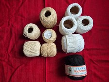 10 Kneuel feinstes Häkelgarn 100 % Baumwolle Nadelstärke 2 bis 2,5