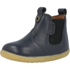 SALE- BOBUX Kleinkind Jodhpur Navy Leder Stiefel mit seitlichem Reißverschluss letzte paar reduziert