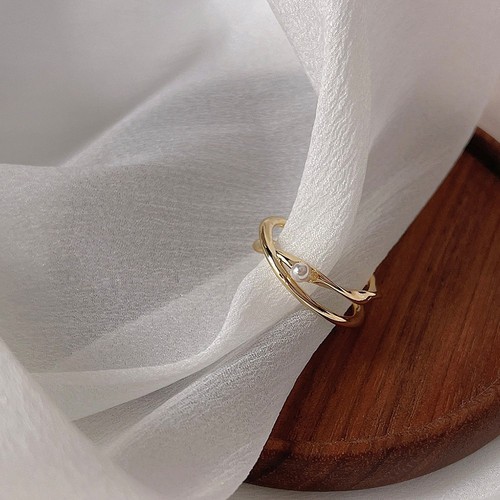Attraktiver gold perlen ring - attraktiver,