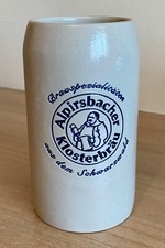 Alpirsbacher Klosterbrau Keramik / Steingut Bierkrug Männerhöhle / Hausbar