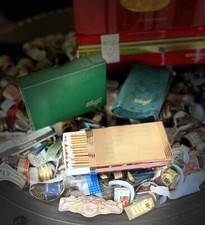 Davidoff Zigarren Streichholzbox, goldf, stilvoll und wunderschön, NOS, FULL SET