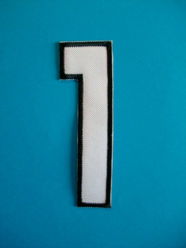 Zahl stoff 10cm - 10cm, mit