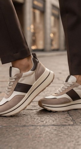 Damen sneaker khaki - khaki, 88307