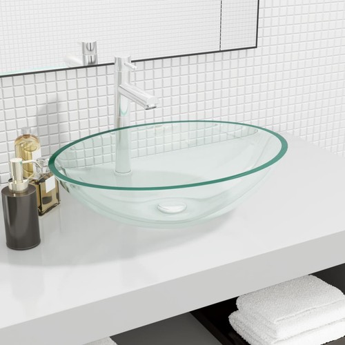 Vidaxl waschbecken glas - waschbecken,