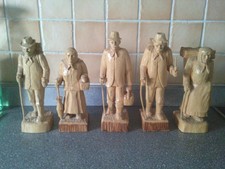 5 x Holzfigur Geschnitzte