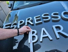 ESPRESSO BAR   3D Logo Wandlogo Buchstaben Deko 14-19cm Alulogo Design Caffè Bar