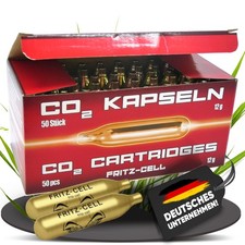 50 x Fritz-Cell Co2 12g Kapseln für Gotcha Paintball Softair Premiumkapseln NEU